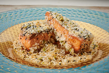 將圖片載入圖庫檢視器 Menu 08 #露荀濃湯 #焗三文魚 #焦糖千層蛋糕