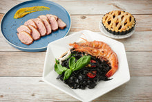 將圖片載入圖庫檢視器 Menu 14 #鴨胸沙律 #海鮮墨汁麵 #蘋果撻